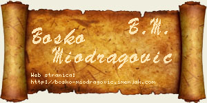 Boško Miodragović vizit kartica